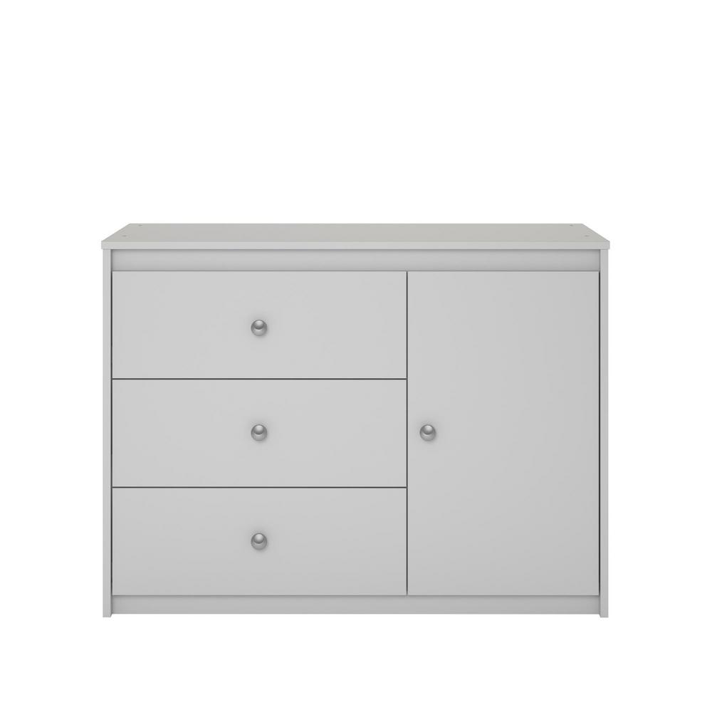 Ameriwood Nursery Dressers Armoires Baby Furniture The Home Sandhill 3 Drawer Gray Storage Organizer With Door