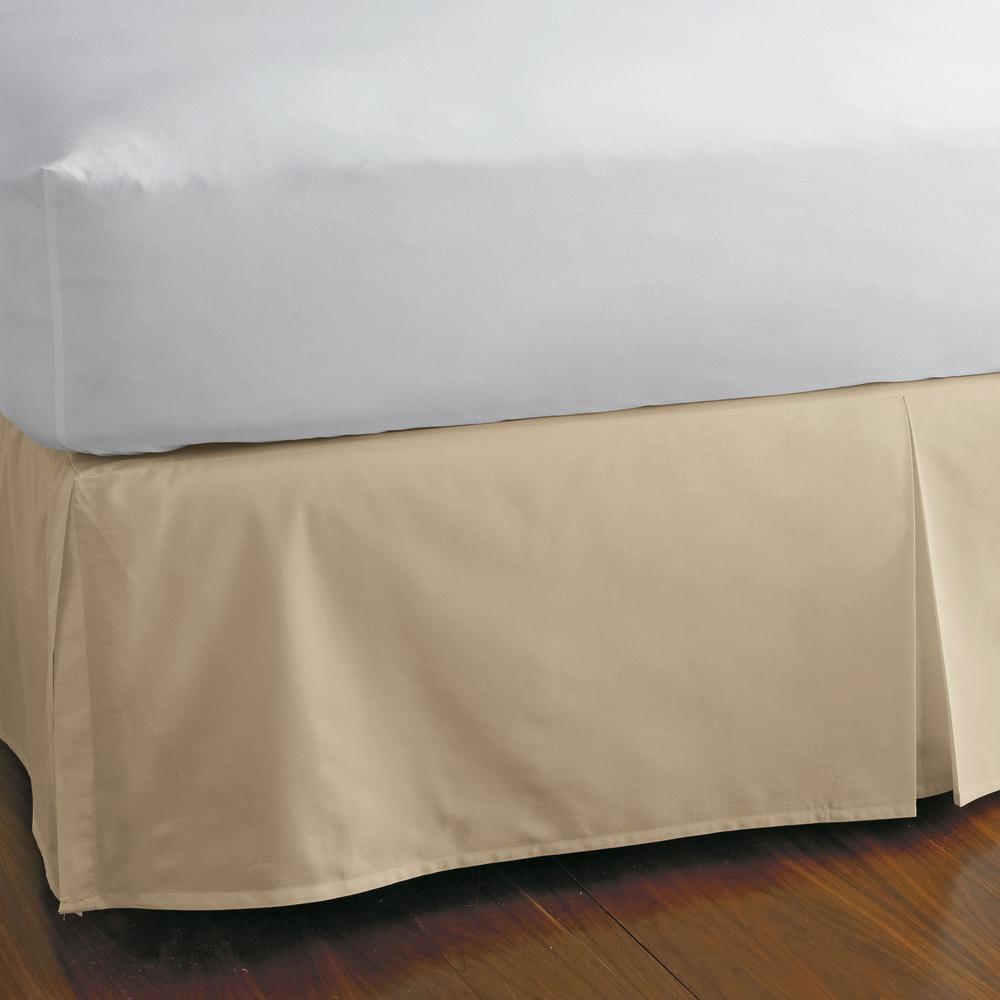 Becky Cameron 14 In Chocolate Solid Twin Xl Bed Skirt Ieh Bdsk Twxl Ch The Home Depot