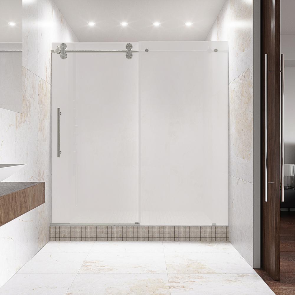 Vigo Elan 60 In X 74 Frameless Bypass Shower Door Vigo Elan 60 In X 74 Frameless Bypass Shower Door Stainless Steel