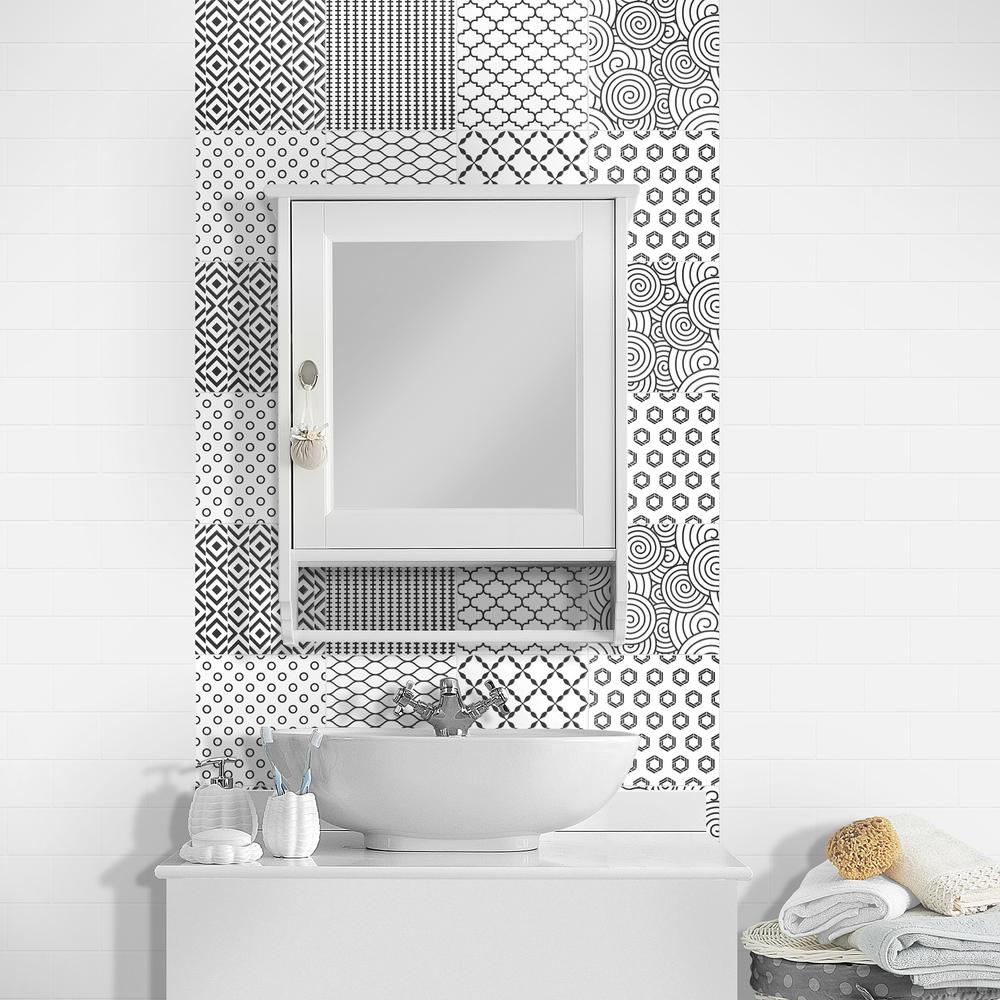 Kantu Summer 6 In X Black Ceramic Decorative Wall Tile 9 Pack 2111013 The Home Depot - Black Decorative Wall Tiles Bathroom Kantu Summer 6 In X Black Ceramic Decorative Wall Tile 9 Pack 2111013 The Home Depot - Black Decorative Wall Tiles Bathroom