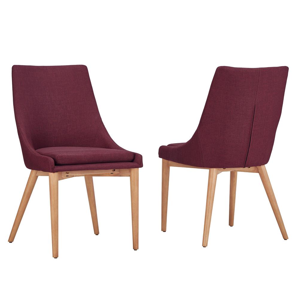 HomeSullivan Nobleton Merlot Linen Dining Chair (Set of 2)405048SAK