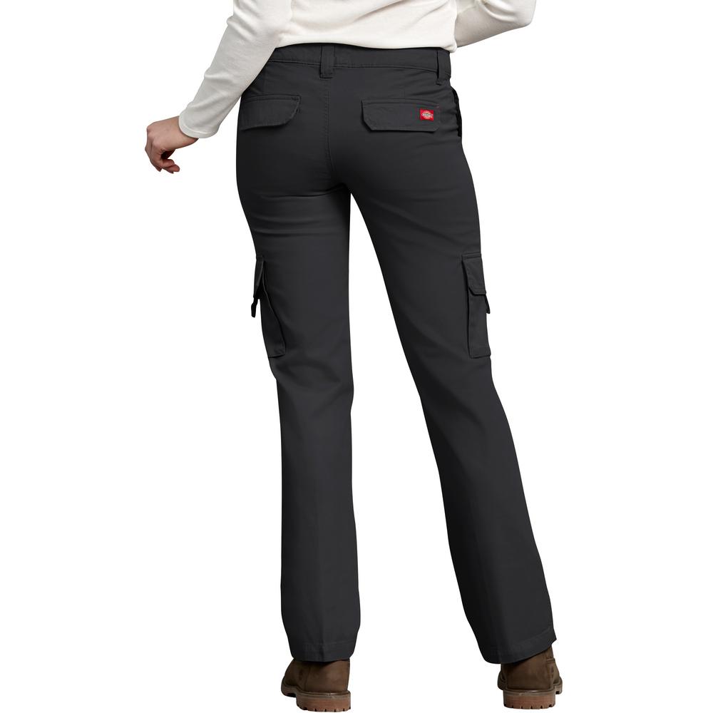 womens black cargo trousers