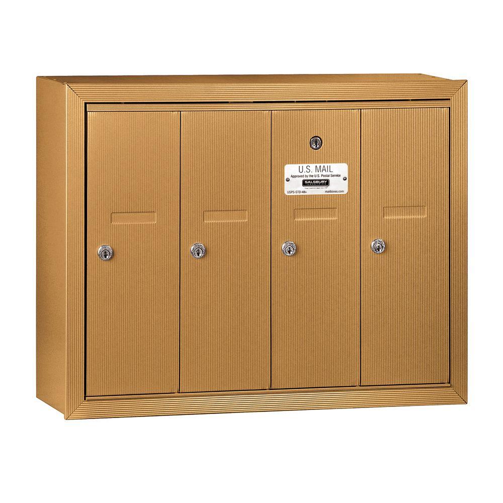 Salsbury Industries 3500 Series Brass SurfaceMounted Private Vertical