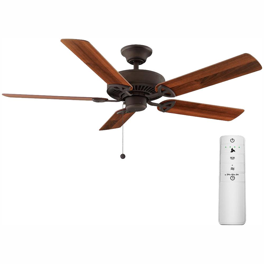 Farmington 52 In Oil Rubbed Bronze Smart Ceiling Fan With Wink Oil Rubbed Bronze Smart Ceiling Fan With Wink Remote Control 19928 The Home Depot