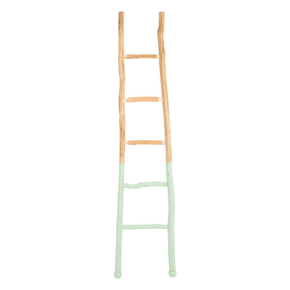 3r Studios Bright Green Decorative Wood Ladder Ec0243 The Home Depot