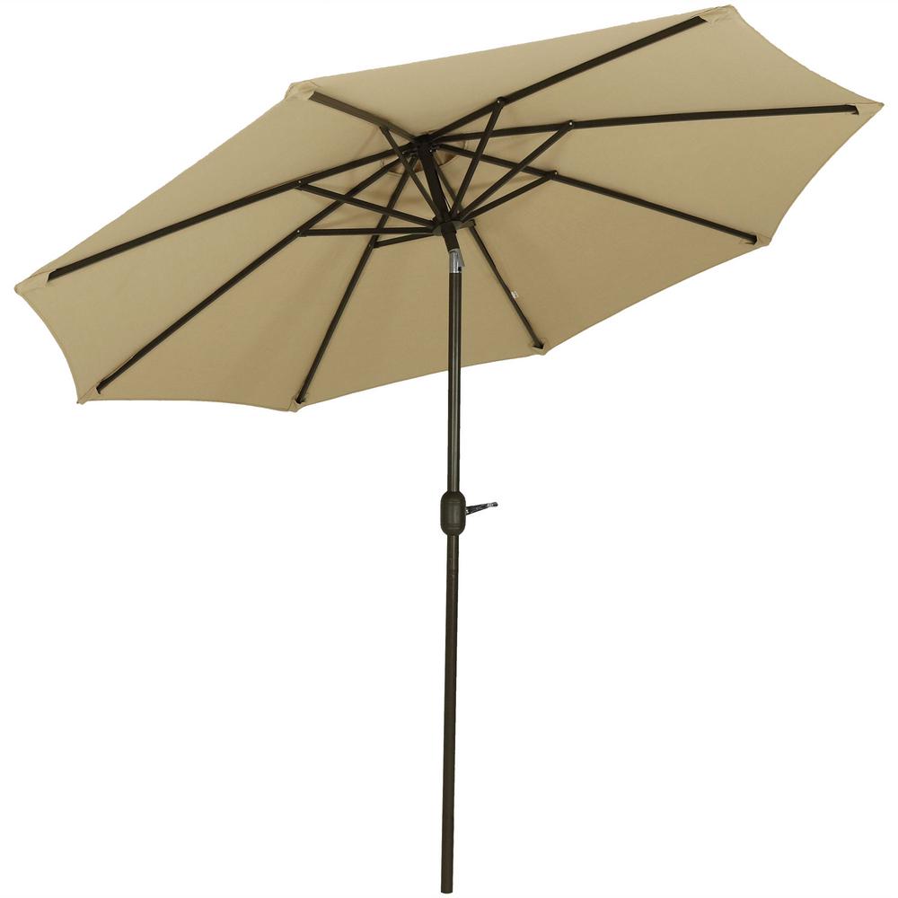 Sunnydaze Decor 9 Ft Aluminum Market Auto Tilt Patio Umbrella In