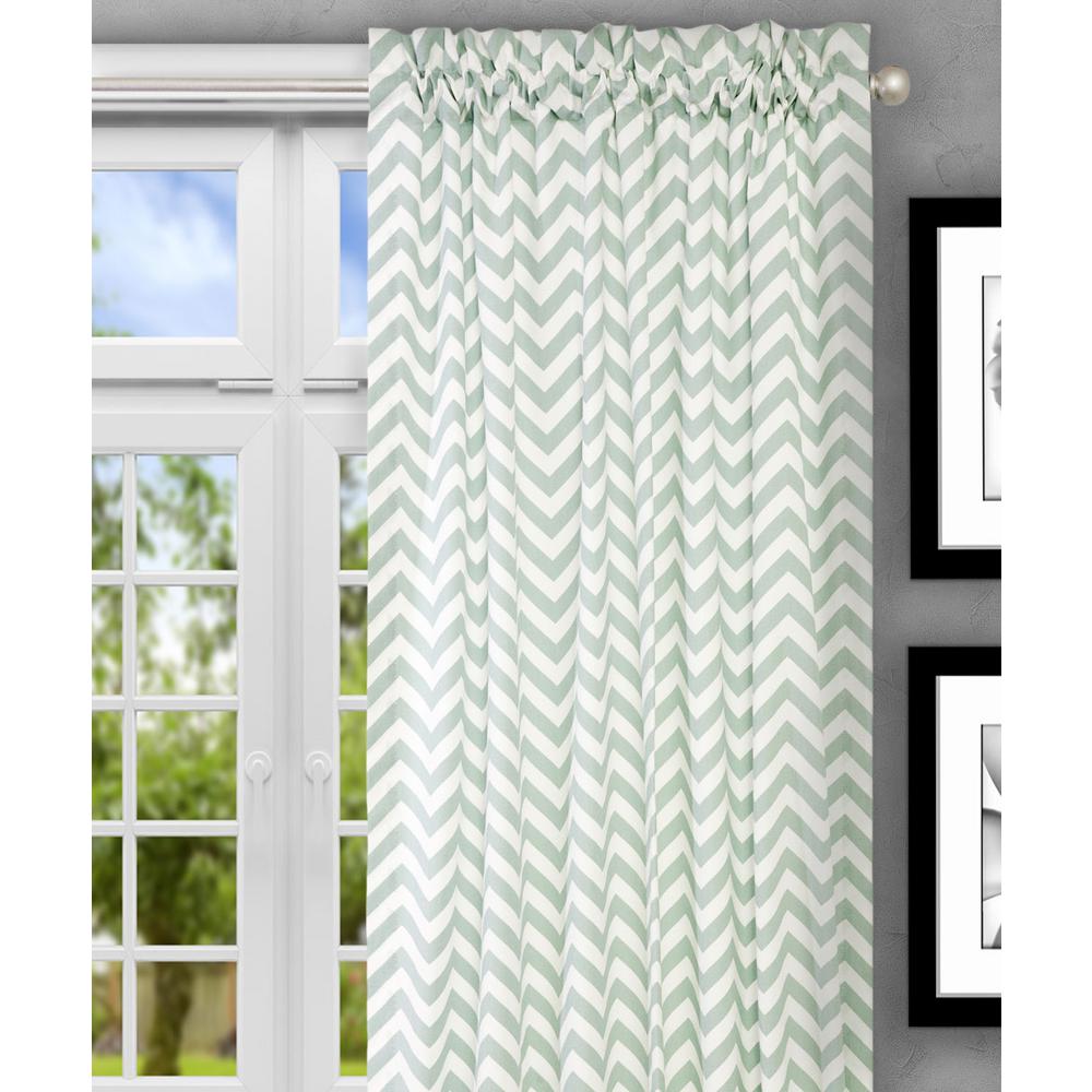 Reston 50 In W X 84 In L Spa Cotton Tailored Curtain Panel