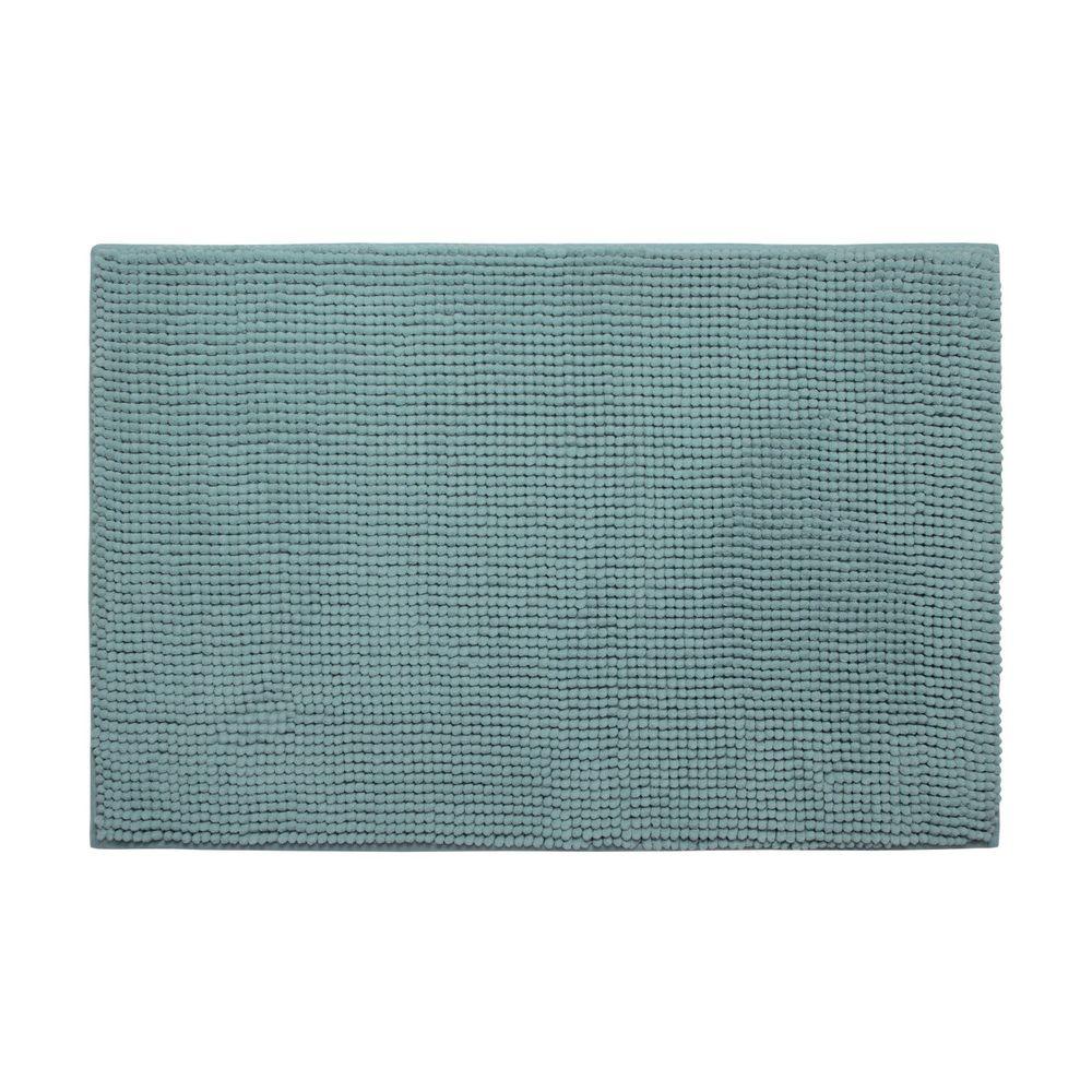 Plush Chenille Marine Blue 17 in. x 24 in. Memory Foam Bath MatYMB003409 The