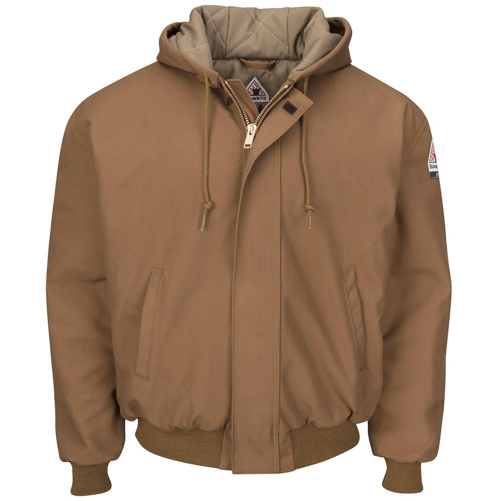 mens brown hooded jacket