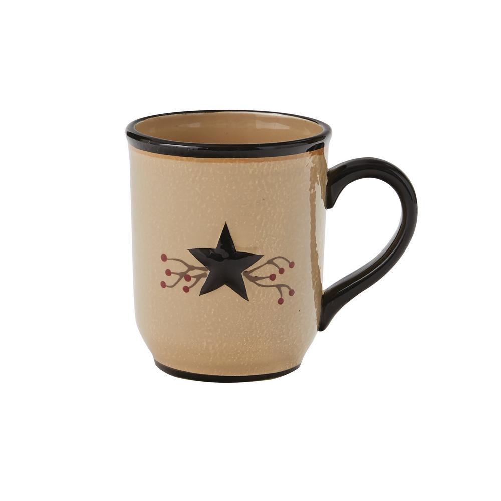 Park Designs Star Vine 16 Oz Beige Ceramic Coffee Mug Set Of 4 Park Designs Star Vine 16 Oz Beige Ceramic Coffee Mug Set Of 4