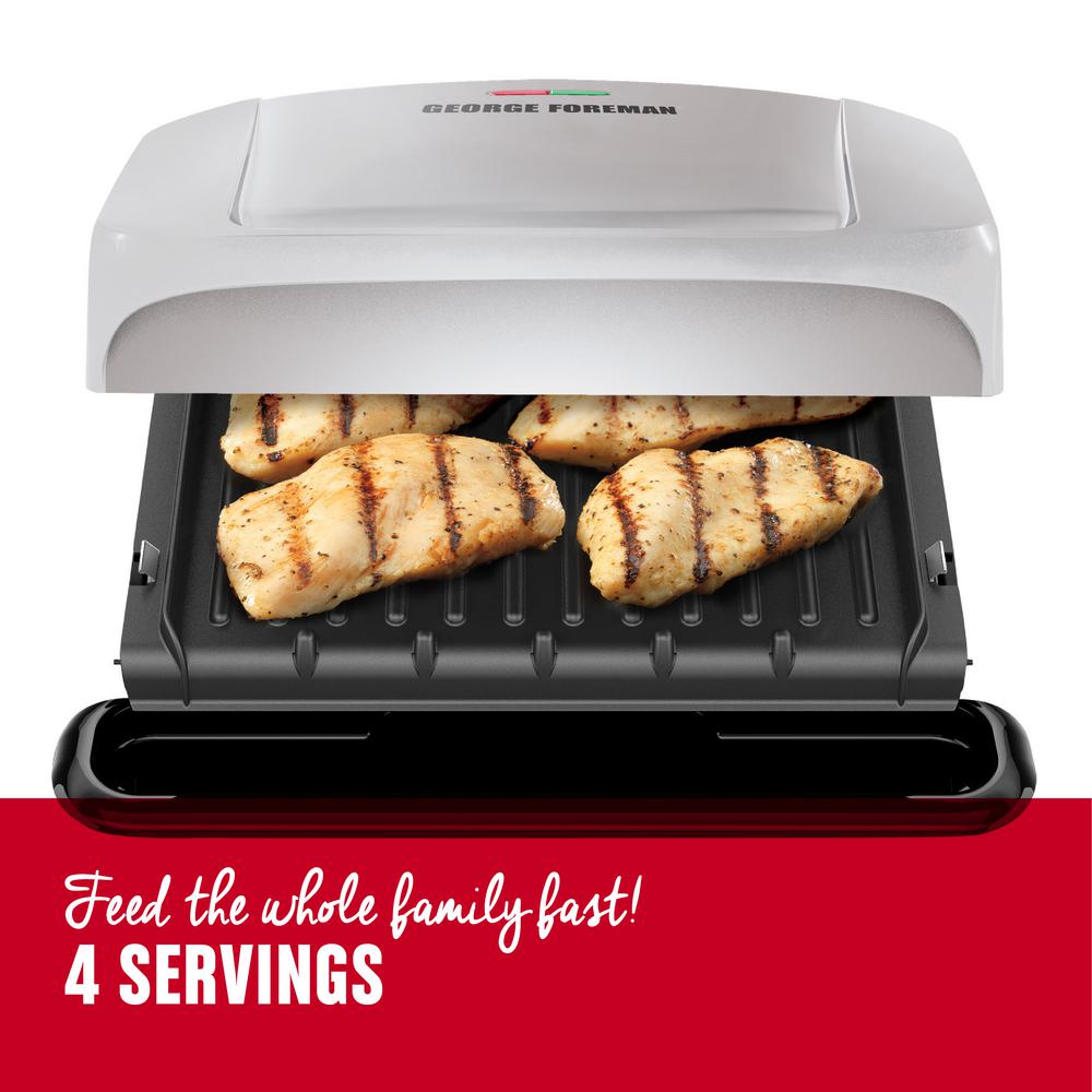 George Foreman 60 Sq In Platinum Removable Plate Grill And Panini