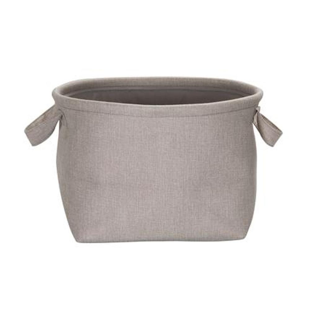 brown linen basket