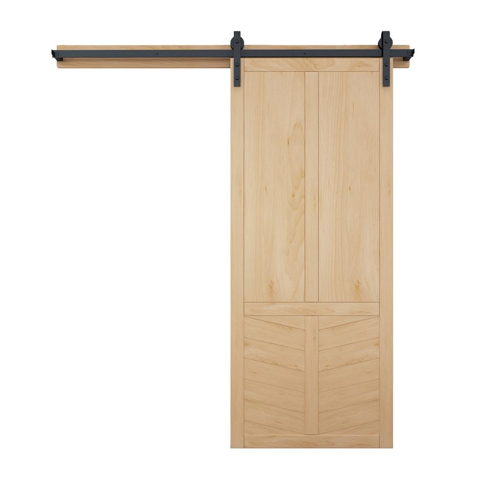 Verycustom 36 In X 84 The Robinhood Unfinished Wood Sliding Barn Door With Hardware Kit