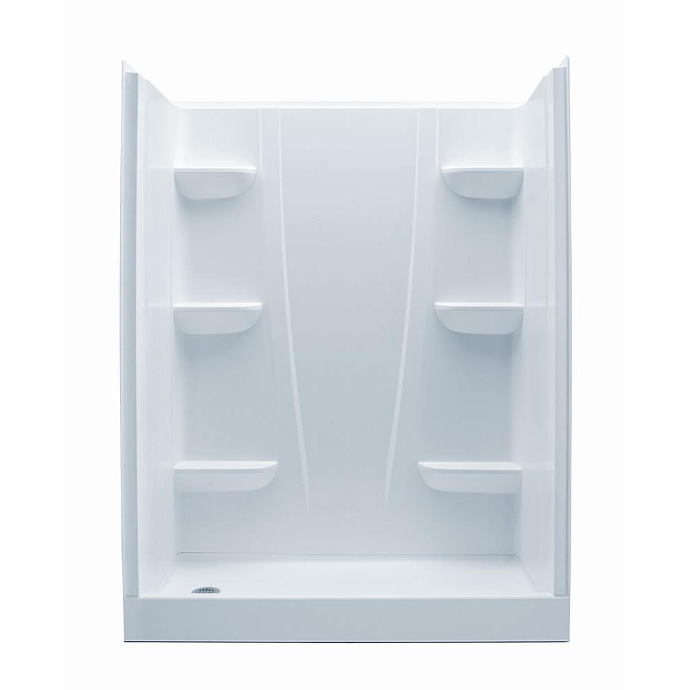 Aquatic A2 30 in. x 60 in. x 76 in. 4Piece Shower Stall in White