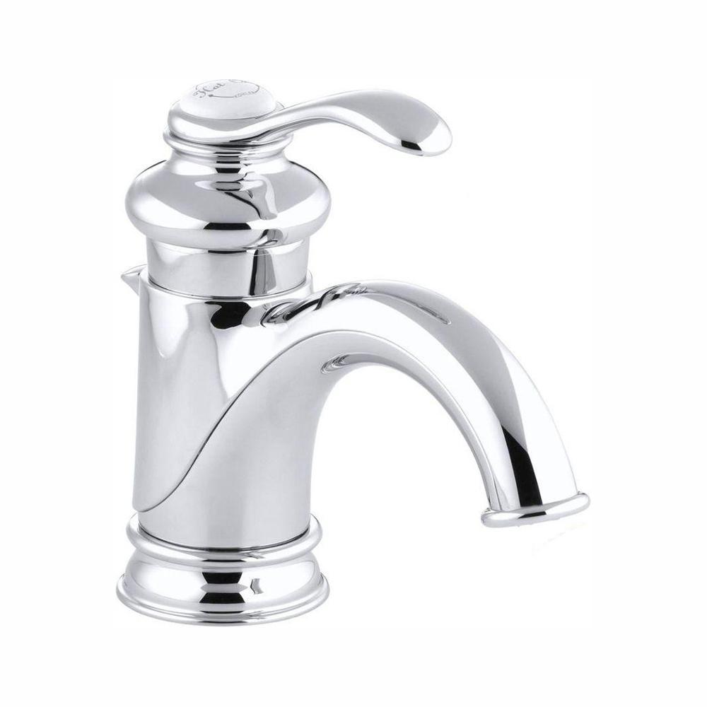 Kohler Fairfax Single Hole Single Handle Low Arc Bathroom Vessel Sink Faucet With Lever Handle In Polished Chrome