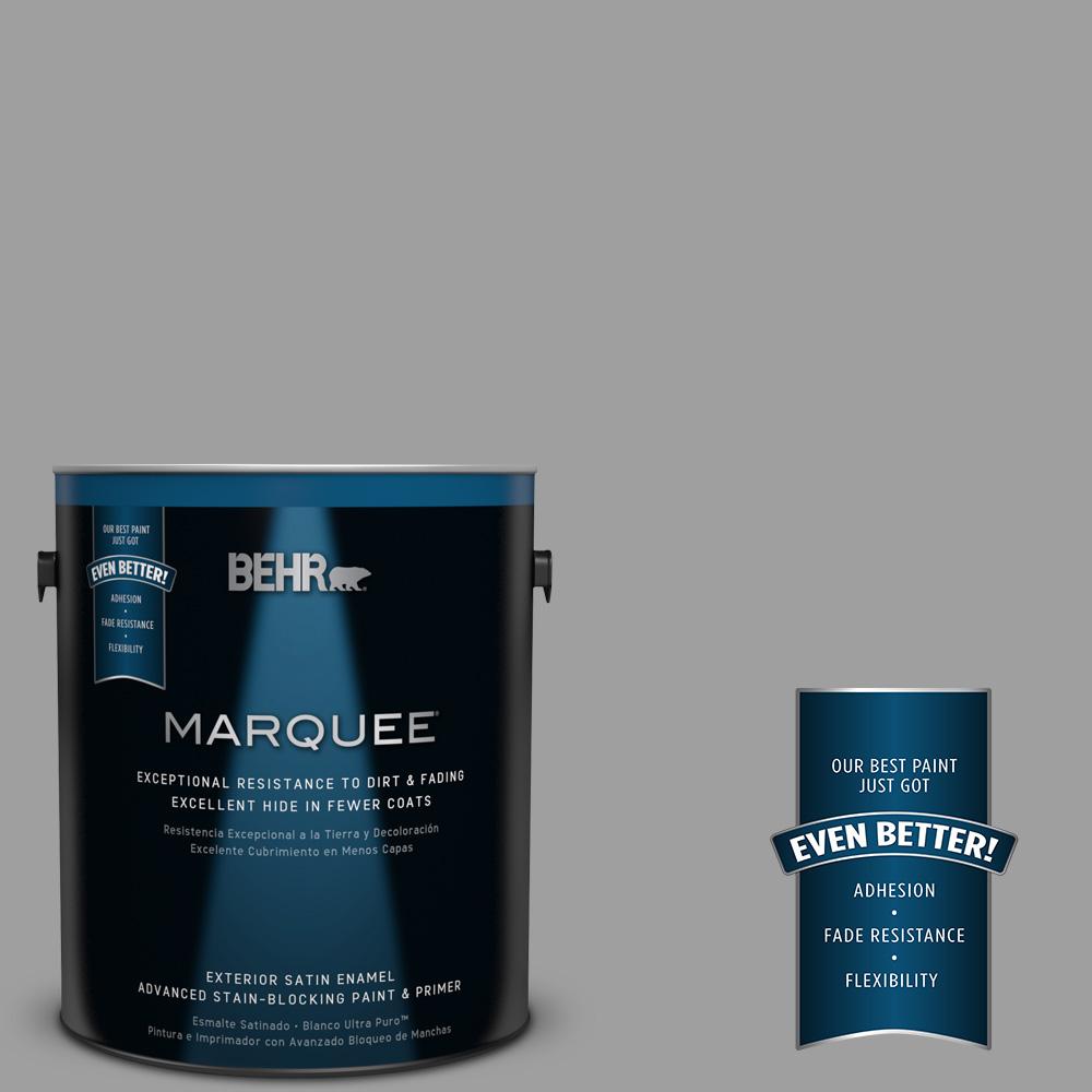 BEHR MARQUEE 1 gal. PPU2606 Elemental Gray Satin Enamel