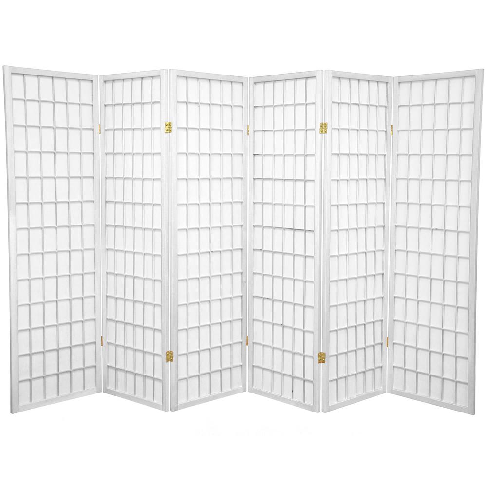 5 Ft White 6 Panel Room Divider Wp60 Wht 6p The Home Depot 6760