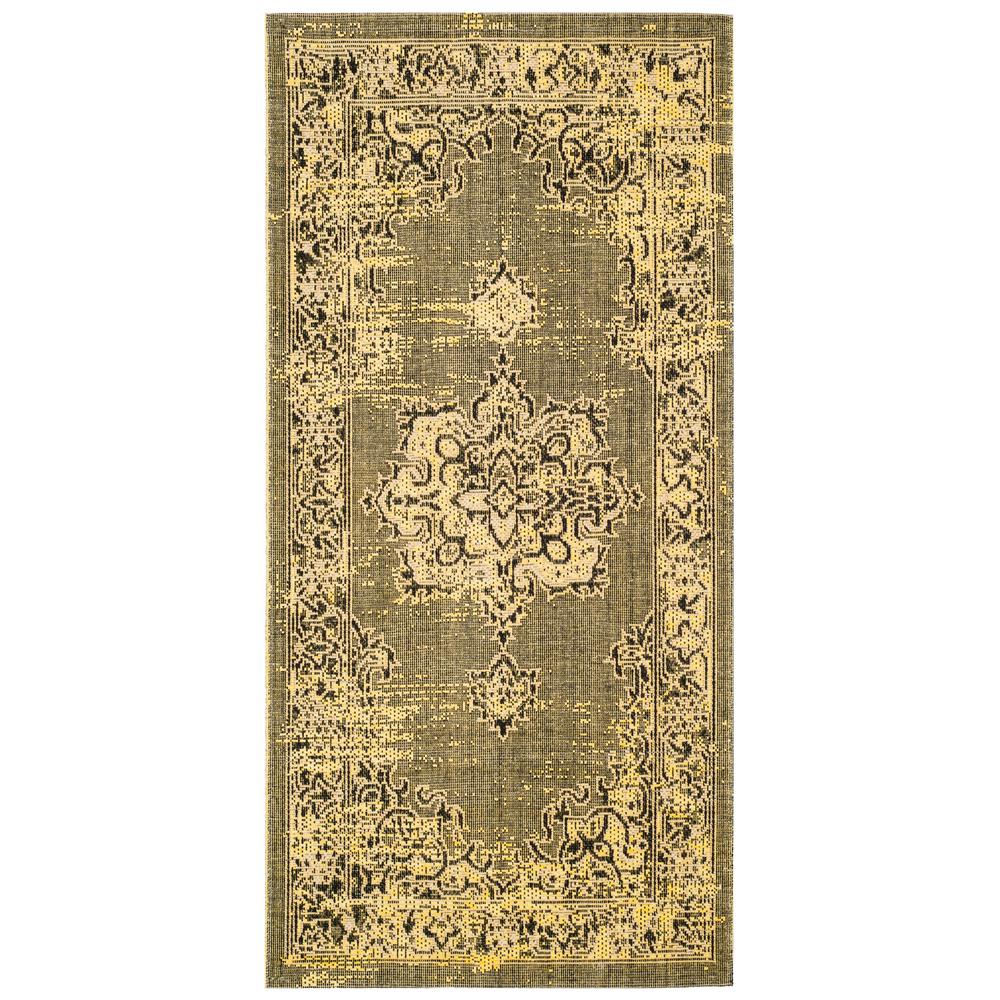 Safavieh Palazzo Yellow Black 2 Ft 6 In X 5 Area Rug Pal124 Safavieh Palazzo Yellow Black 2 Ft 6 In X 5 Area