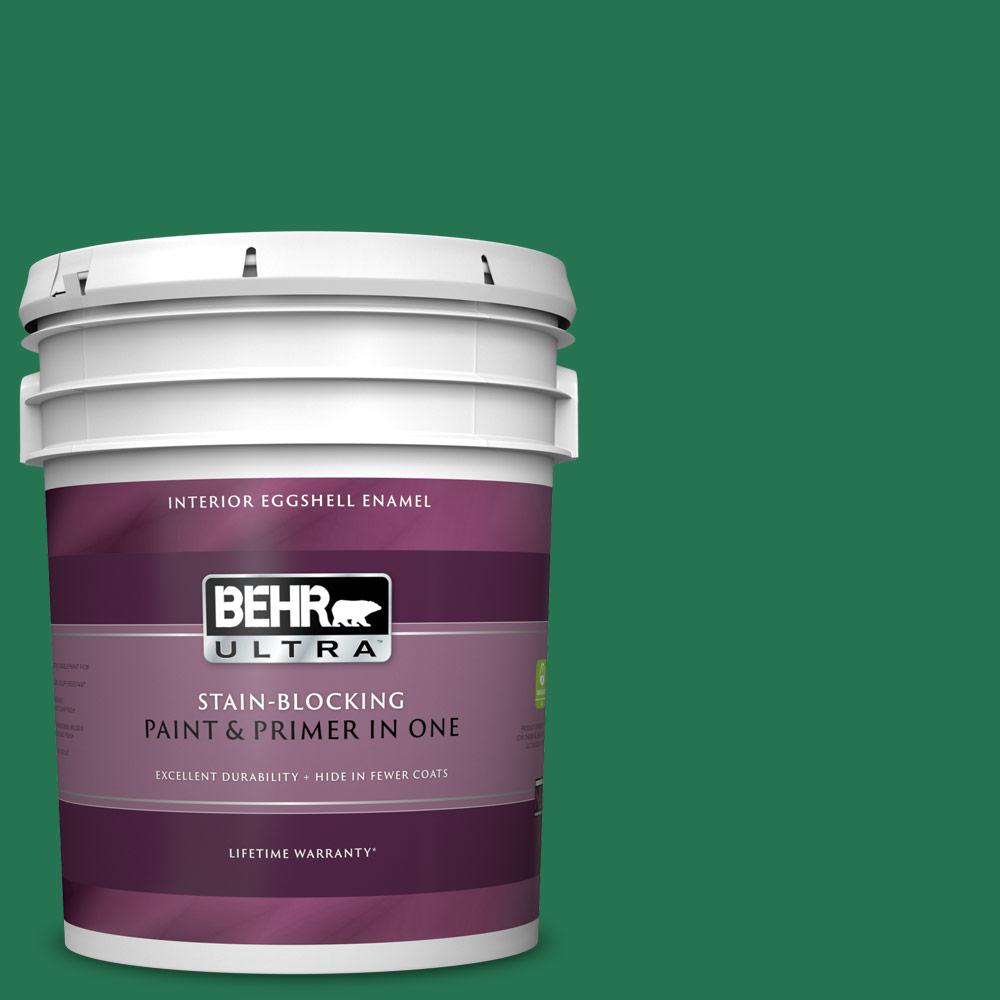 BEHR ULTRA 5 gal. P4207 Crown Jewel Eggshell Enamel Interior Paint