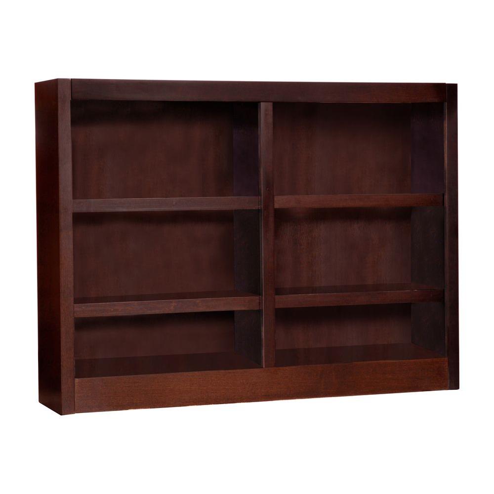 Concepts In Wood 36 In Cherry Wood 6 Shelf Standard Bookcase With