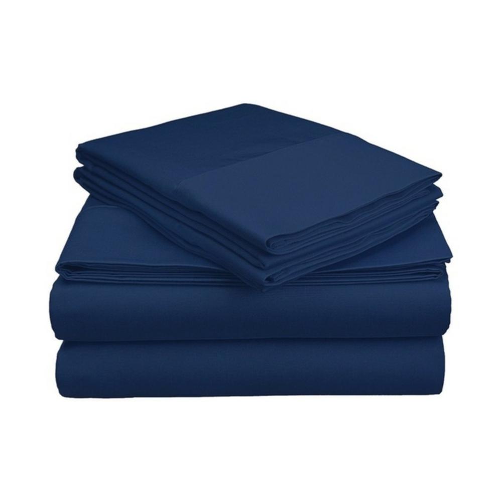 Unbranded 4 Piece Navy Solid 1800 Thread Count Microfiber King Sheet Set Lh 4pc Nav K The Home Depot - Navy Blue Bed Sheets King Unbranded 4 Piece Navy Solid 1800 Thread Count Microfiber King Sheet Set Lh 4pc Nav K The Home Depot - Navy Blue Bed Sheets King