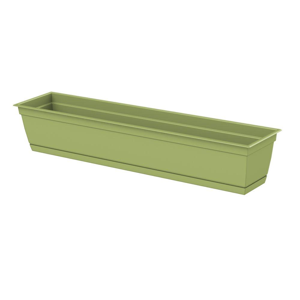 Dayton 36.0 in. x 6.70 in. Green Plastic Window Box-486367-1001 - The