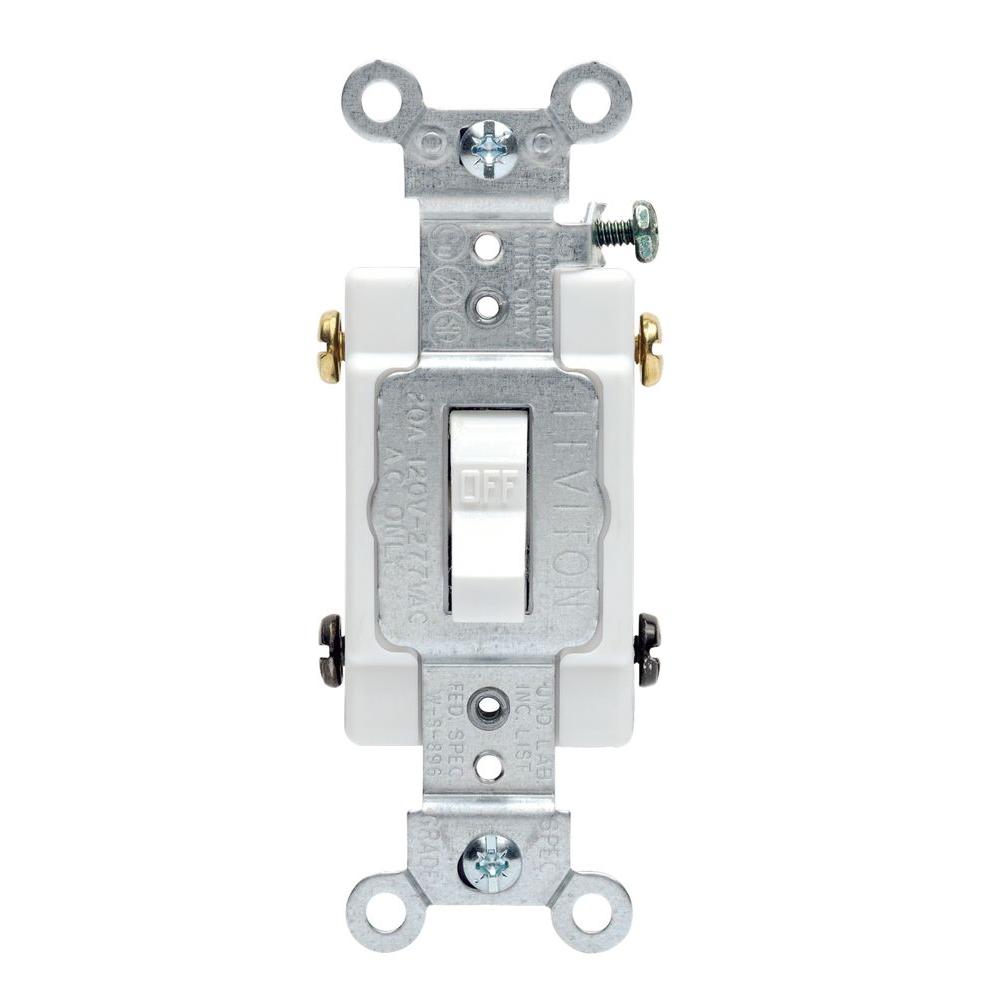 Leviton 20 Amp Commercial Double-Pole Toggle Switch, White ... pool pump wiring diagram for 230 volt circuit 