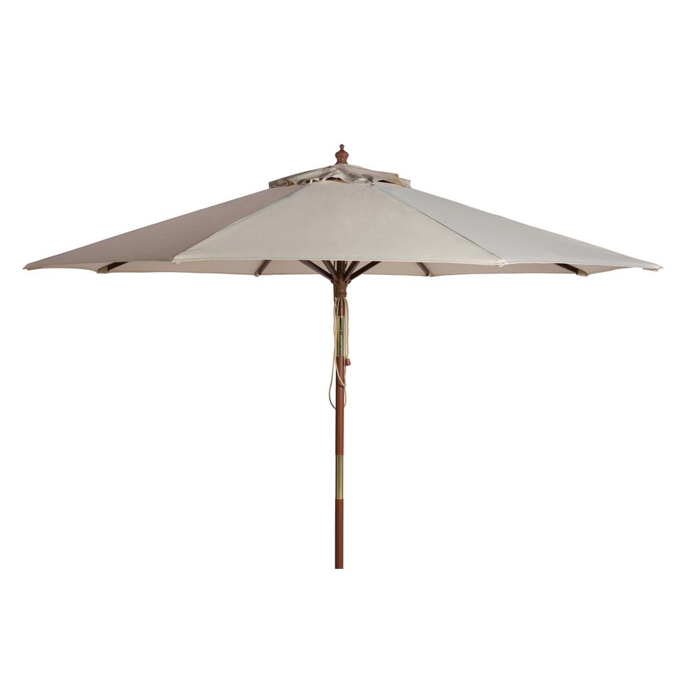 Safavieh Cannes 9 Ft Wood Market Patio Umbrella In Navy Pat8009c The Home Depot