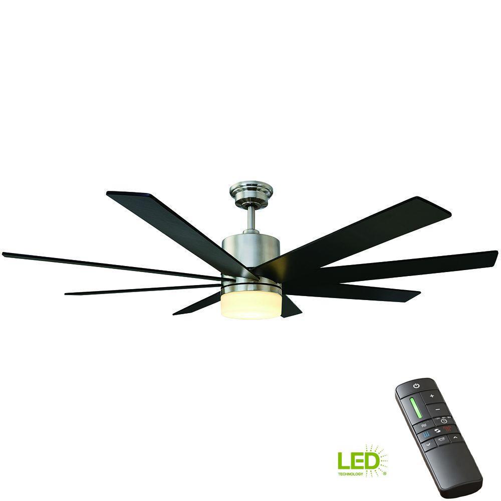 Home Decorators Collection Kingsbrook 60 In Led Indoor Brushed Home Decorators Collection Kingsbrook 60 In Led Indoor Brushed Nickel Ceiling Fan With Light Kit