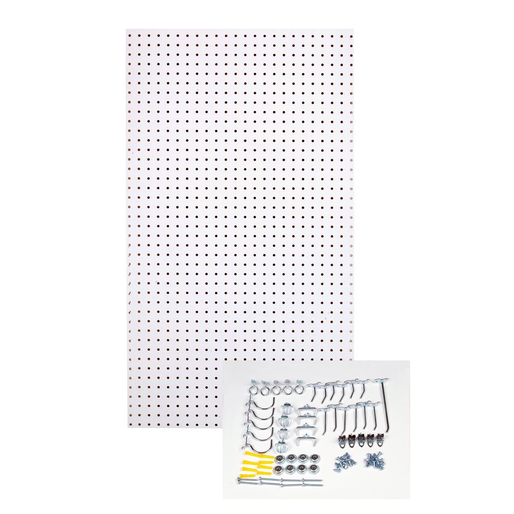 Tempered Wood Pegboard 24 in. H x 42 in. W Pegboard 1Pack White High