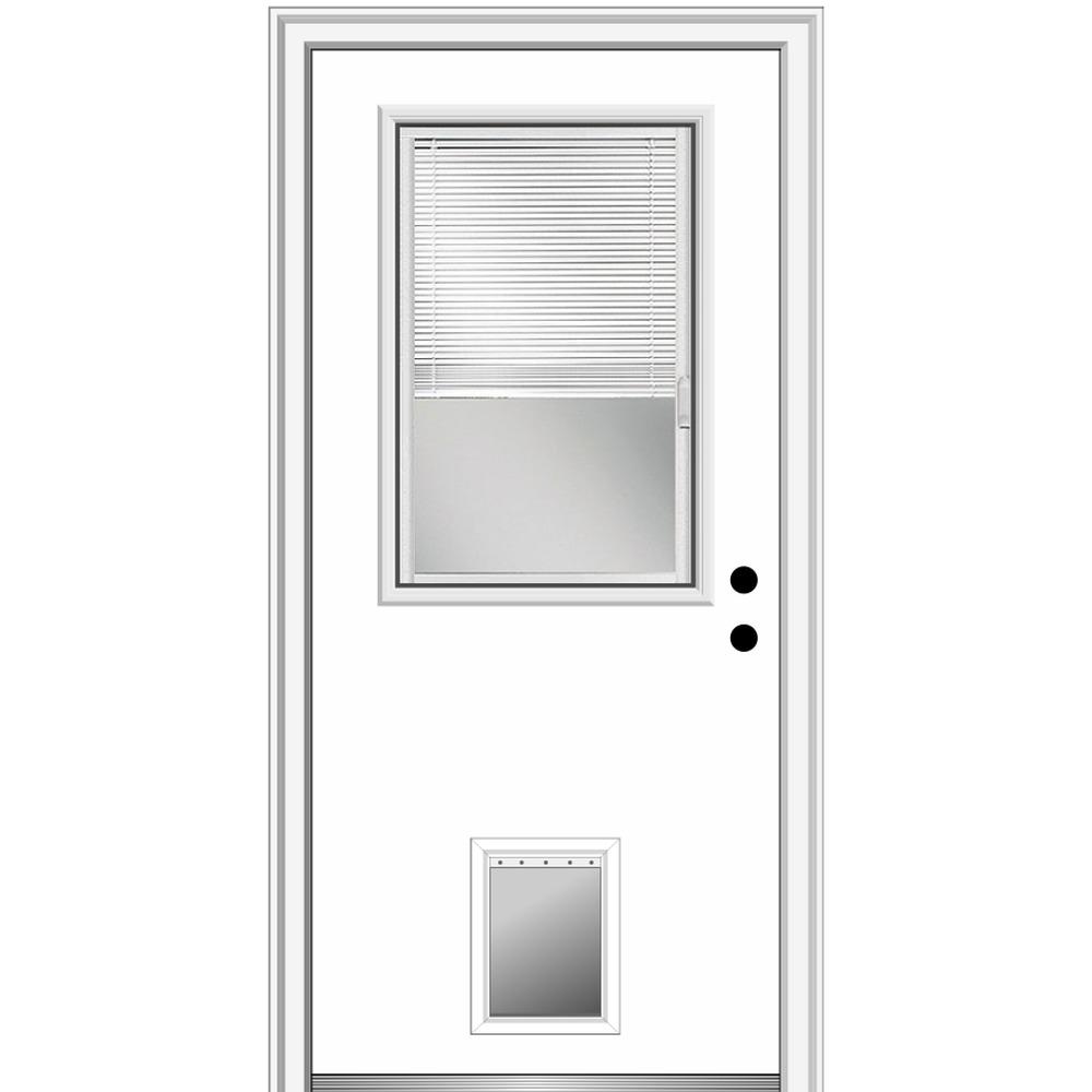 Mmi Door 36 In X 80 In Internal Blinds Left Hand 1 2 Lite Clear