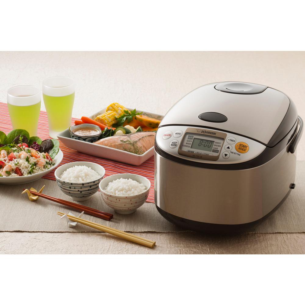 Zojirushi Micom 10 Cup Stainless Steel Rice Cooker With Built In