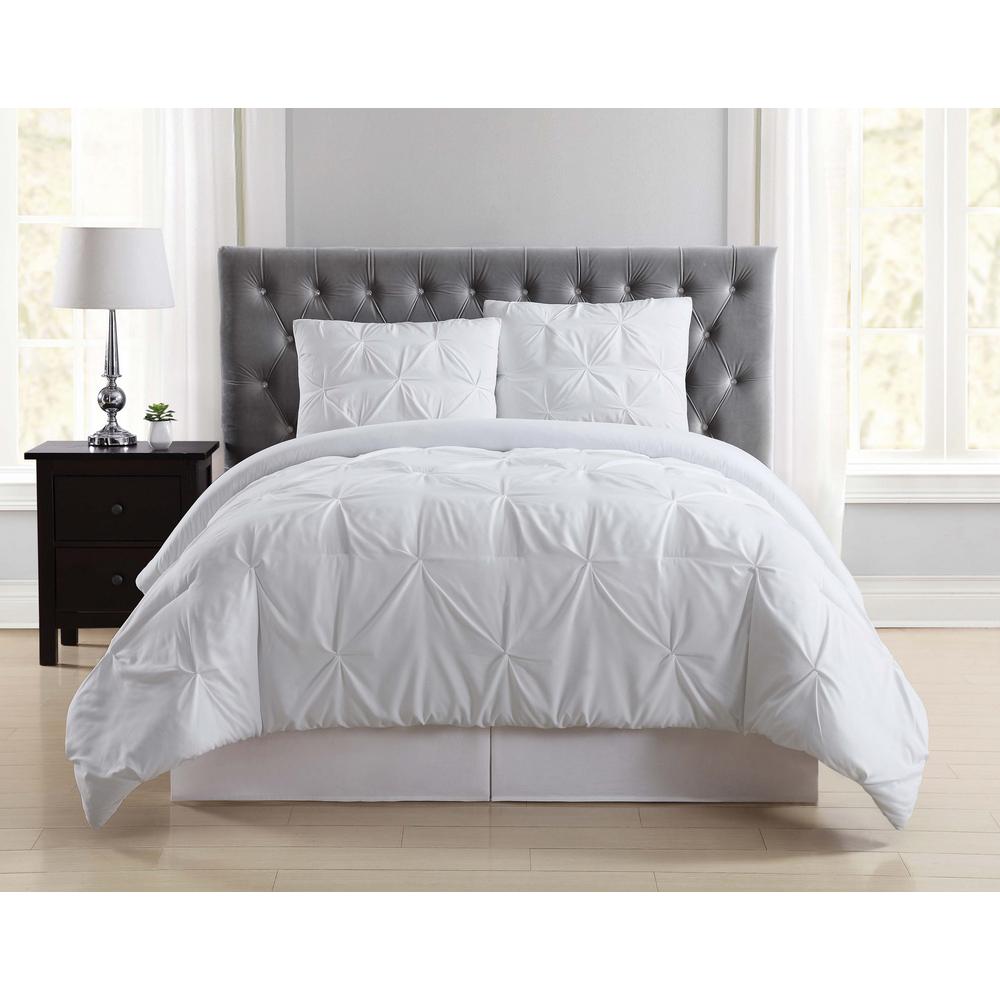Truly Soft Everyday 3 Piece White Full Queen Comforter Set