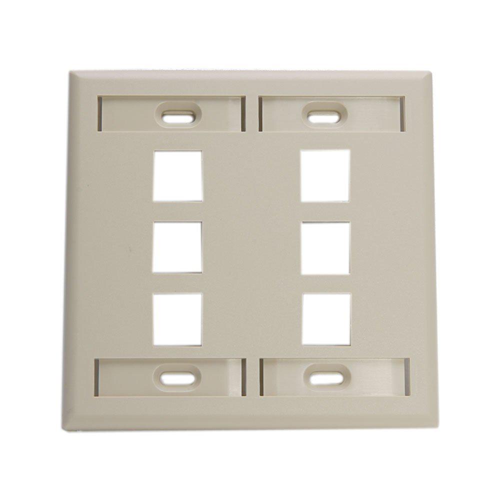 Leviton White 2Gang Audio/Video Wall Plate (1Pack)420806IP The