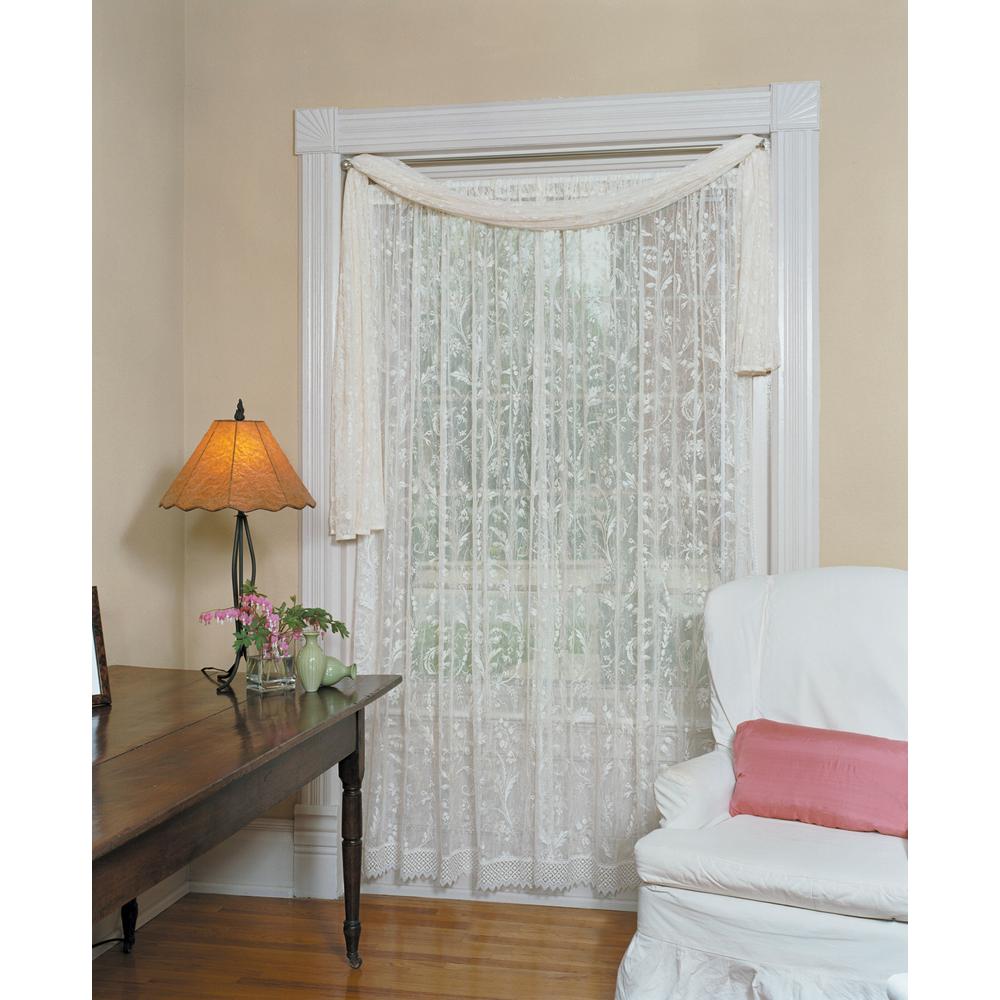 Heritage Lace SemiOpaque Coventry 45 in. L Polyester Valance in Ivory7150I4595HT The Home Depot