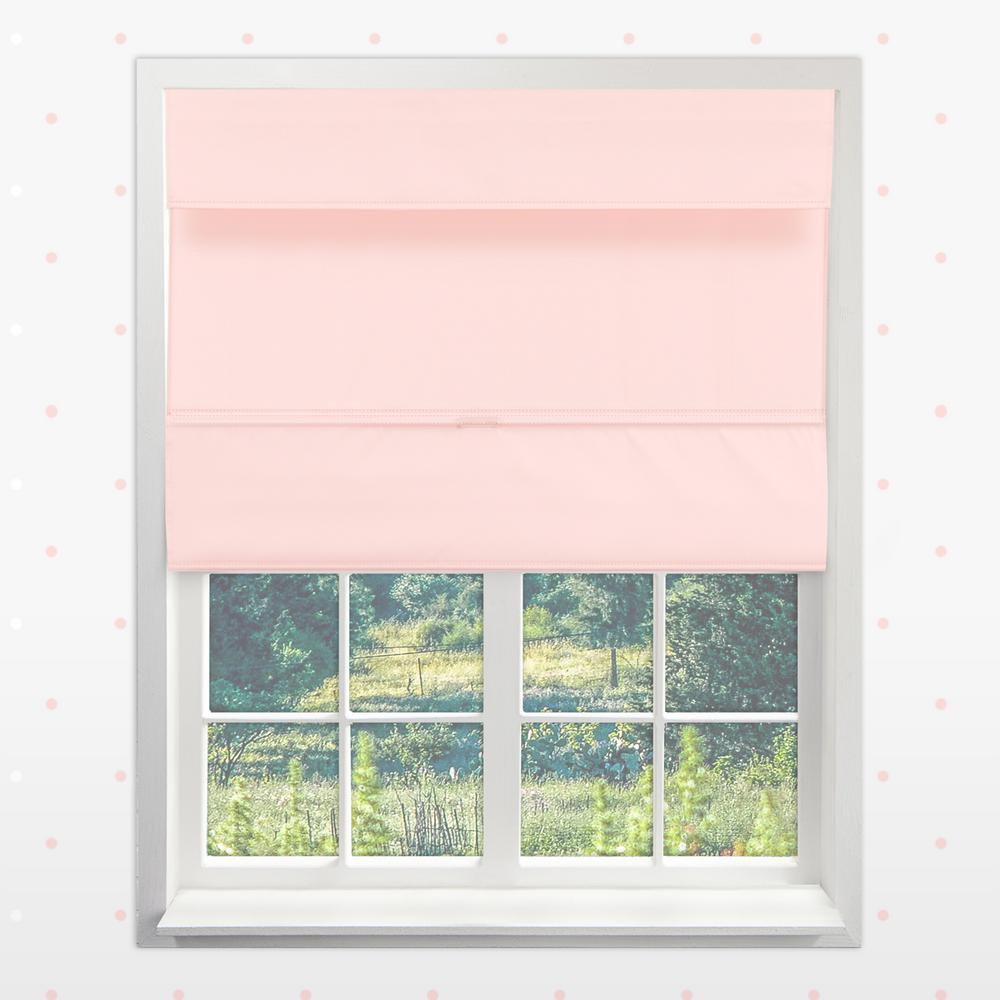 Chicology Magnetic Roman Shade Rose Pink Polyester Cordless Chicology Magnetic Roman Shade Rose Pink Polyester Cordless 23 In X 64