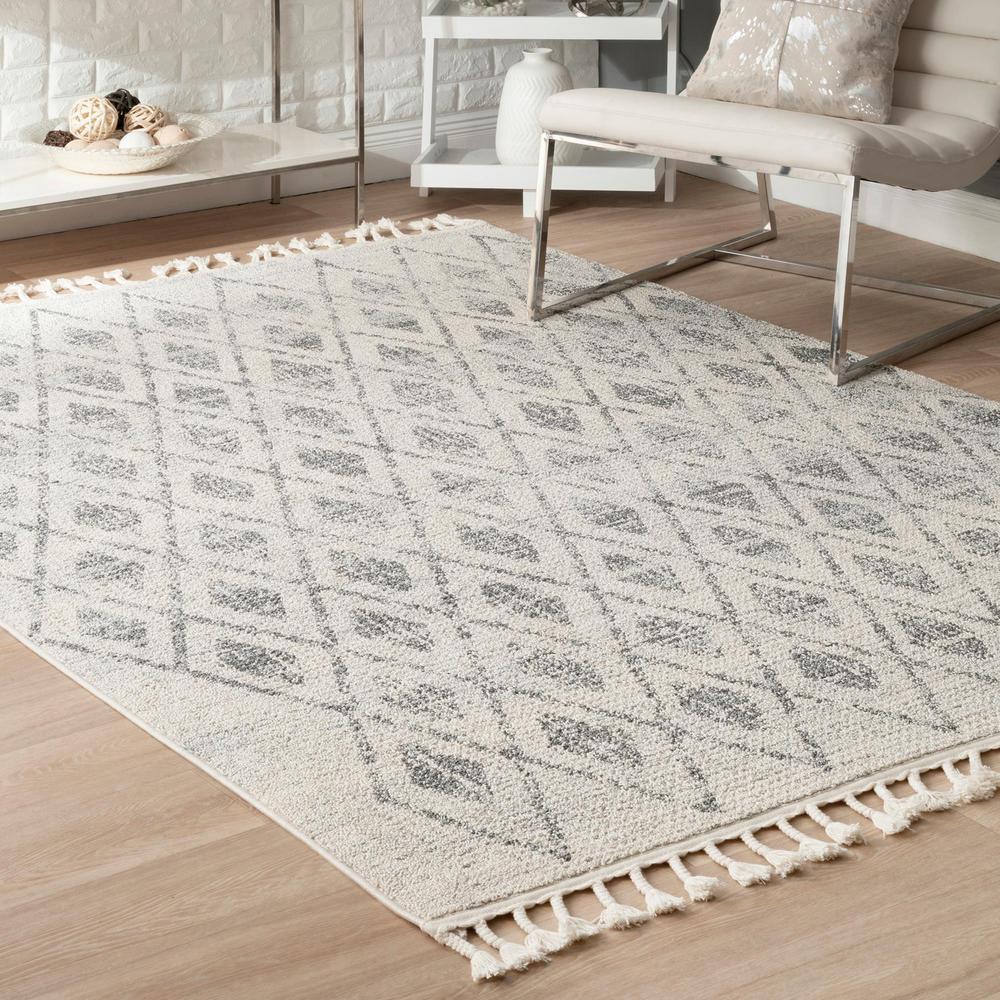 Nuloom Daphne Tribal Diamonds Trellis Beige 8 Ft X 10 Ft Area