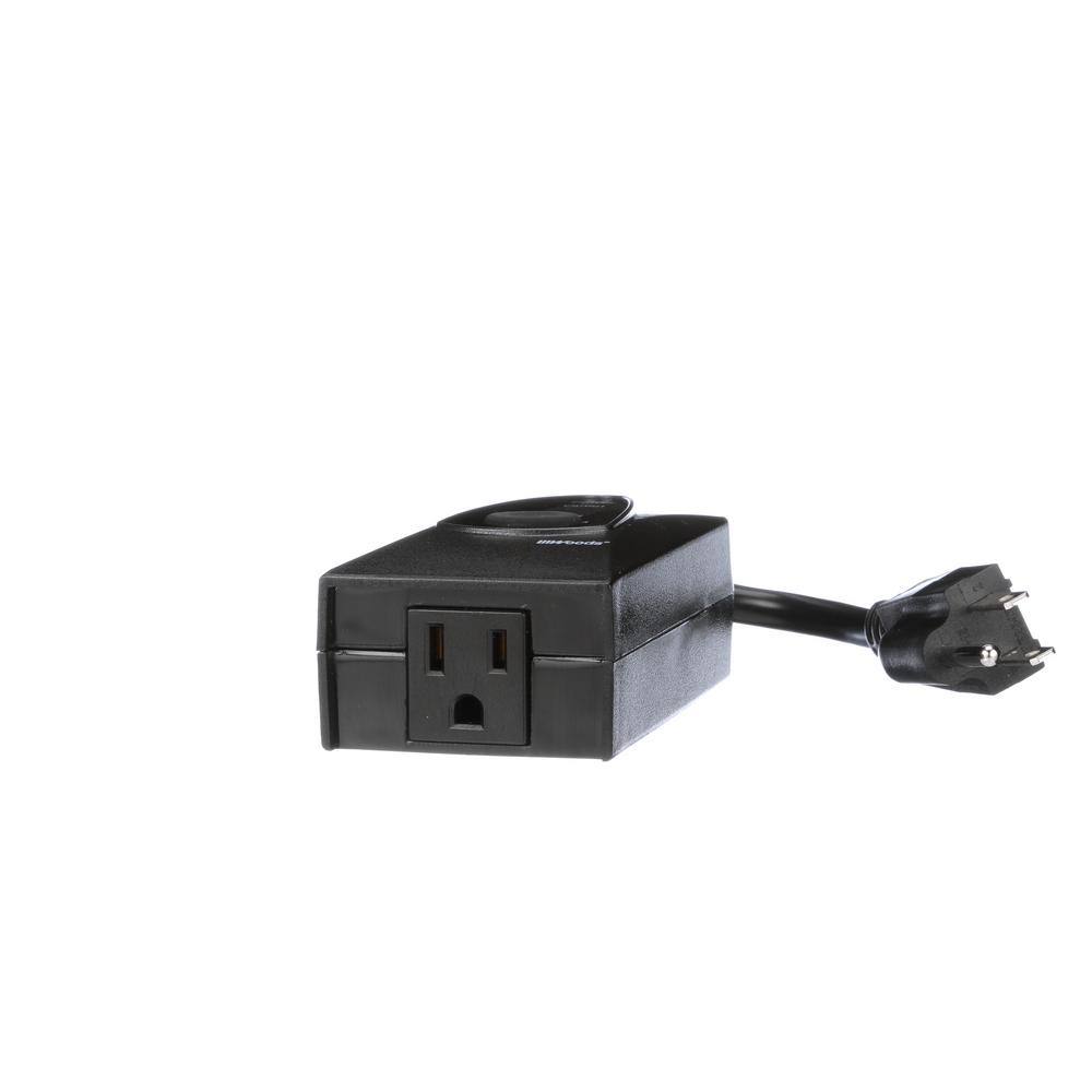 Timer 24 Hour Outdoor Indoor Photocell Light Sensor 2 Grounded Outlets 6/" Cord