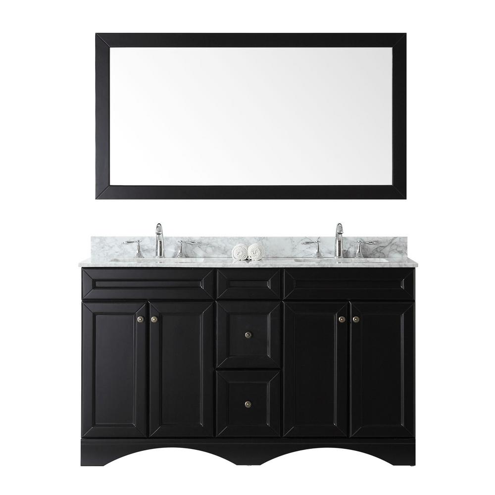 Virtu Usa Talisa 60 In W Bath Vanity Espresso With Marble W Bath Vanity In Espresso With Marble Top