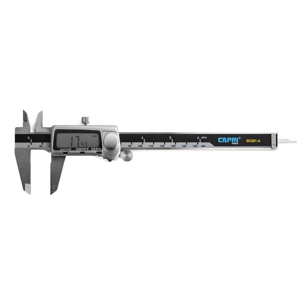 Capri Tools Platinum Series 6 in. Fractional Digital CaliperCP20001 The Home Depot