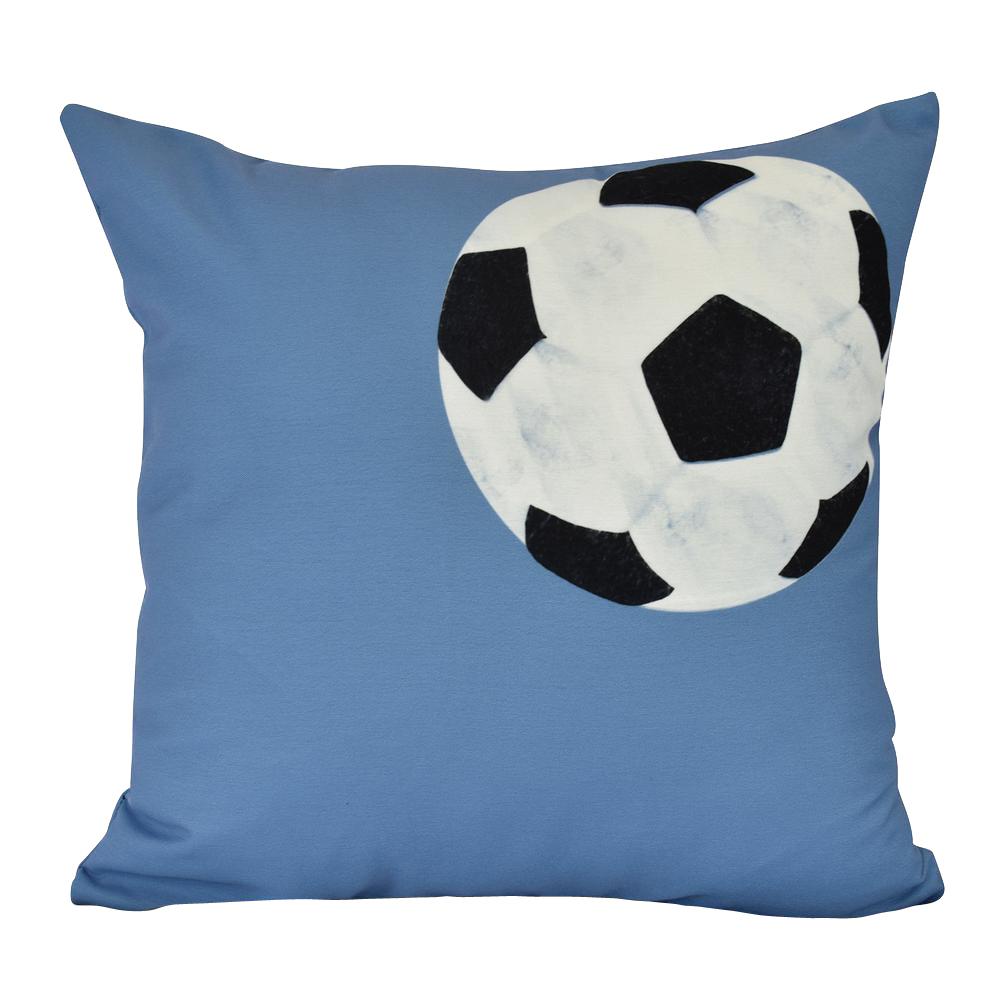 E by design PG880RE10-18 Soccer Ball Decorative Geometric Throw Pillow 18 Red