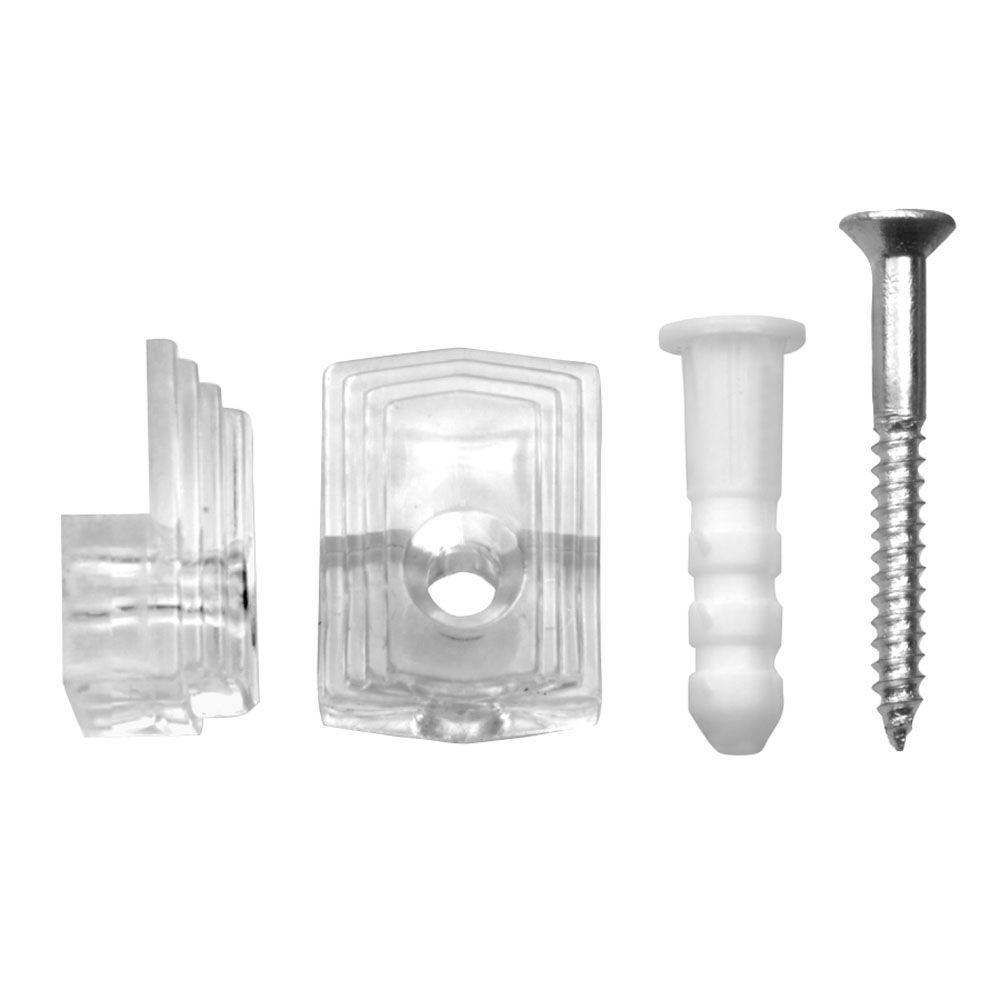 OOK 1/4 in. 20 lb. Plastic Mirror Holder (4Piece)50225 The Home Depot