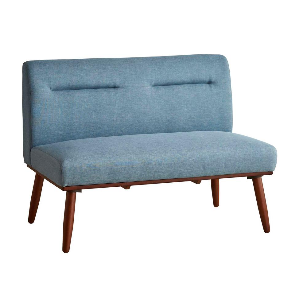 Ore International 30 In Ariel Blue Espresso Mid Century All Wood Ore International 30 In Ariel Blue