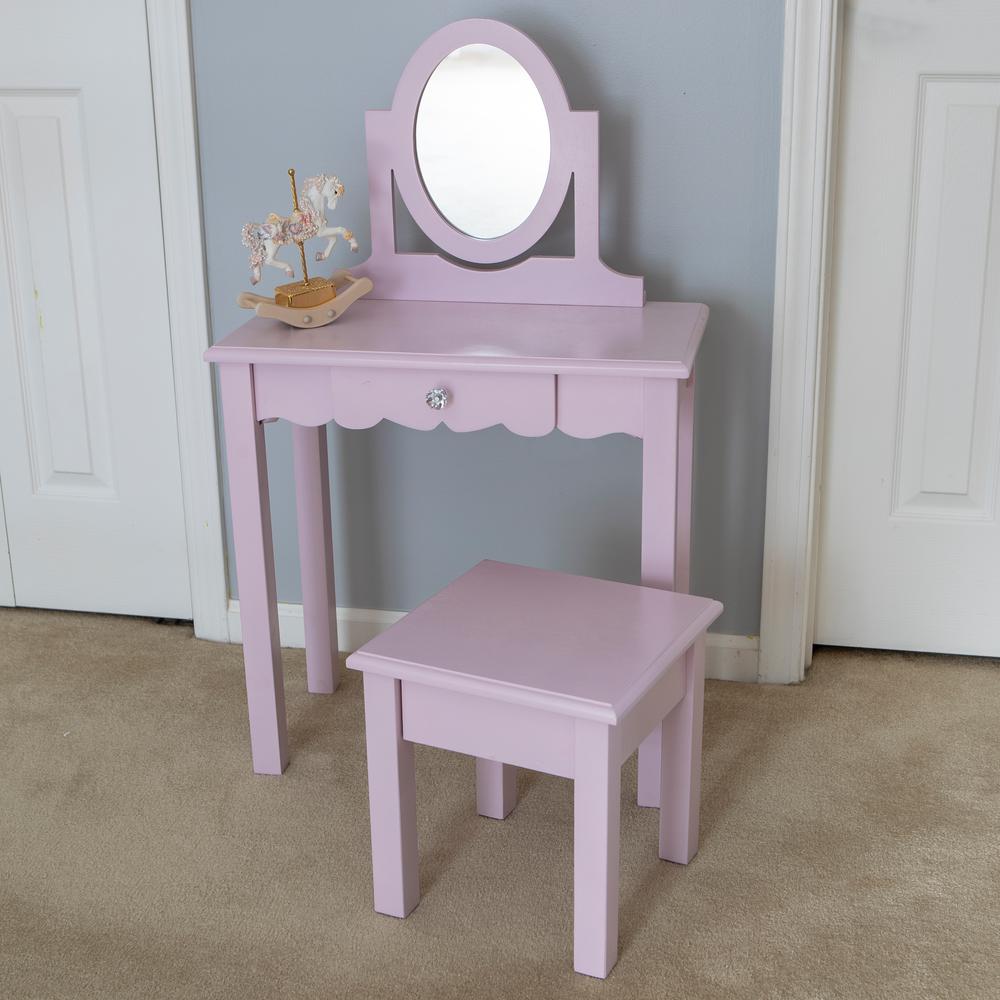 Decor Therapy Vivian 2-Piece Pink Vanity Set-FR8653 - The Home Depot