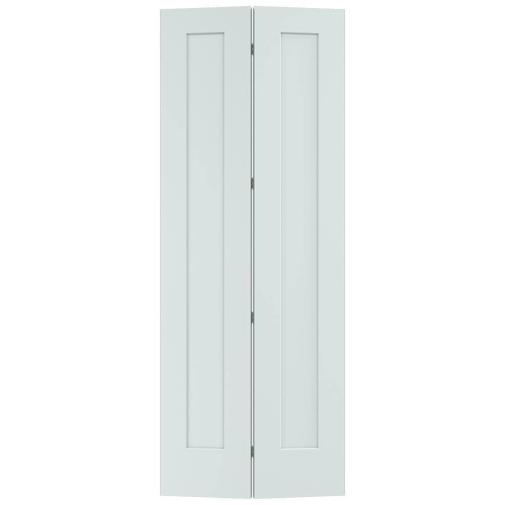 JELD-WEN 36 In. X 96 In. Madison Light Gray Painted Smooth Solid Core ...