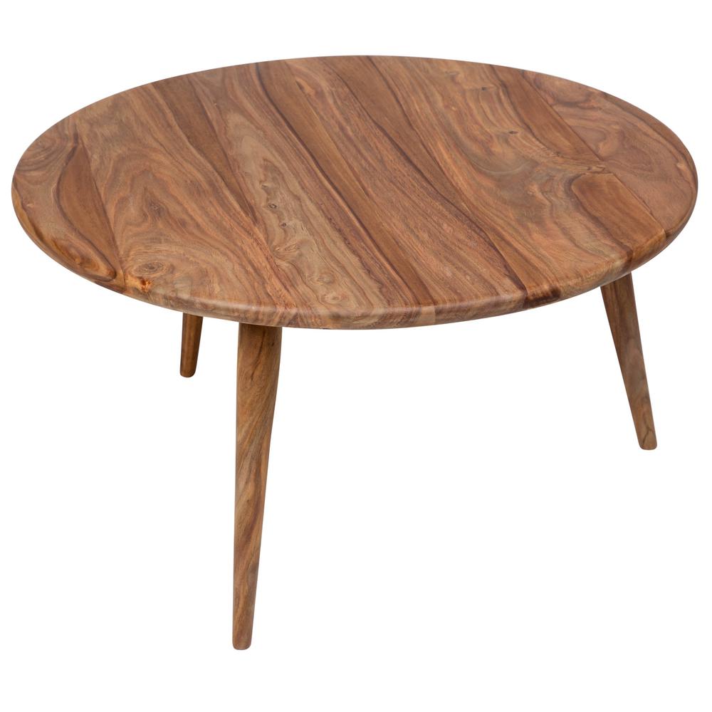 Porter Designs Urban 30 In Natural Medium Round Wood Coffee Table 05 117 03 1440 The Home Depot