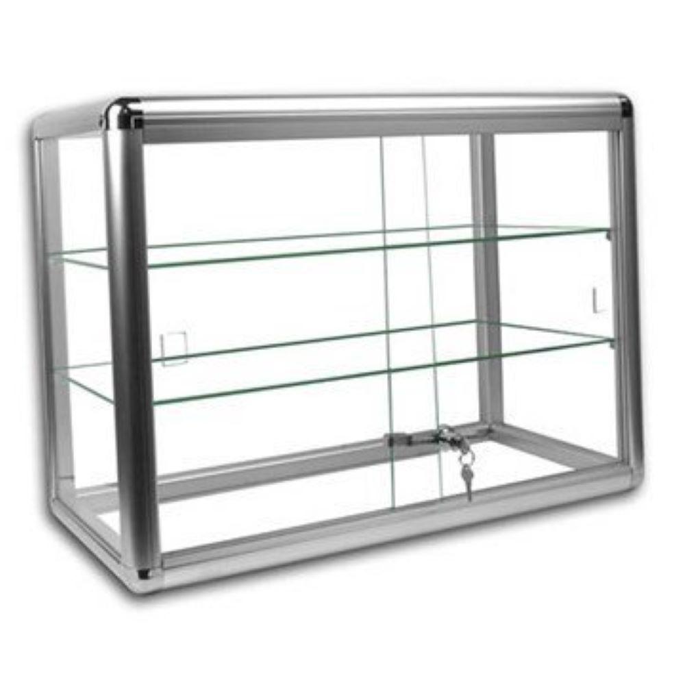 Only Hangers Silver Anodized Aluminum Glass Organizer Case Rack F