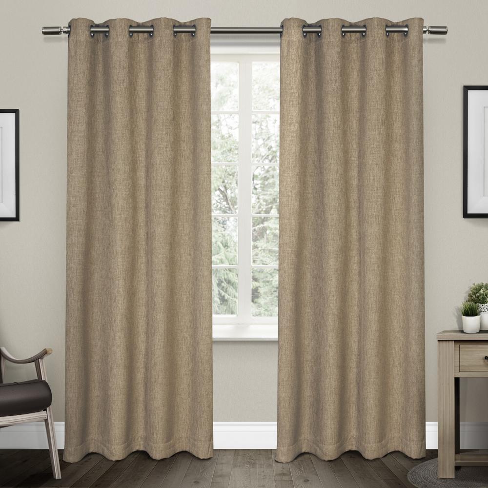 Exclusive Home Curtains Sonos 54 in. W x 84 in. L Woven Blackout ...