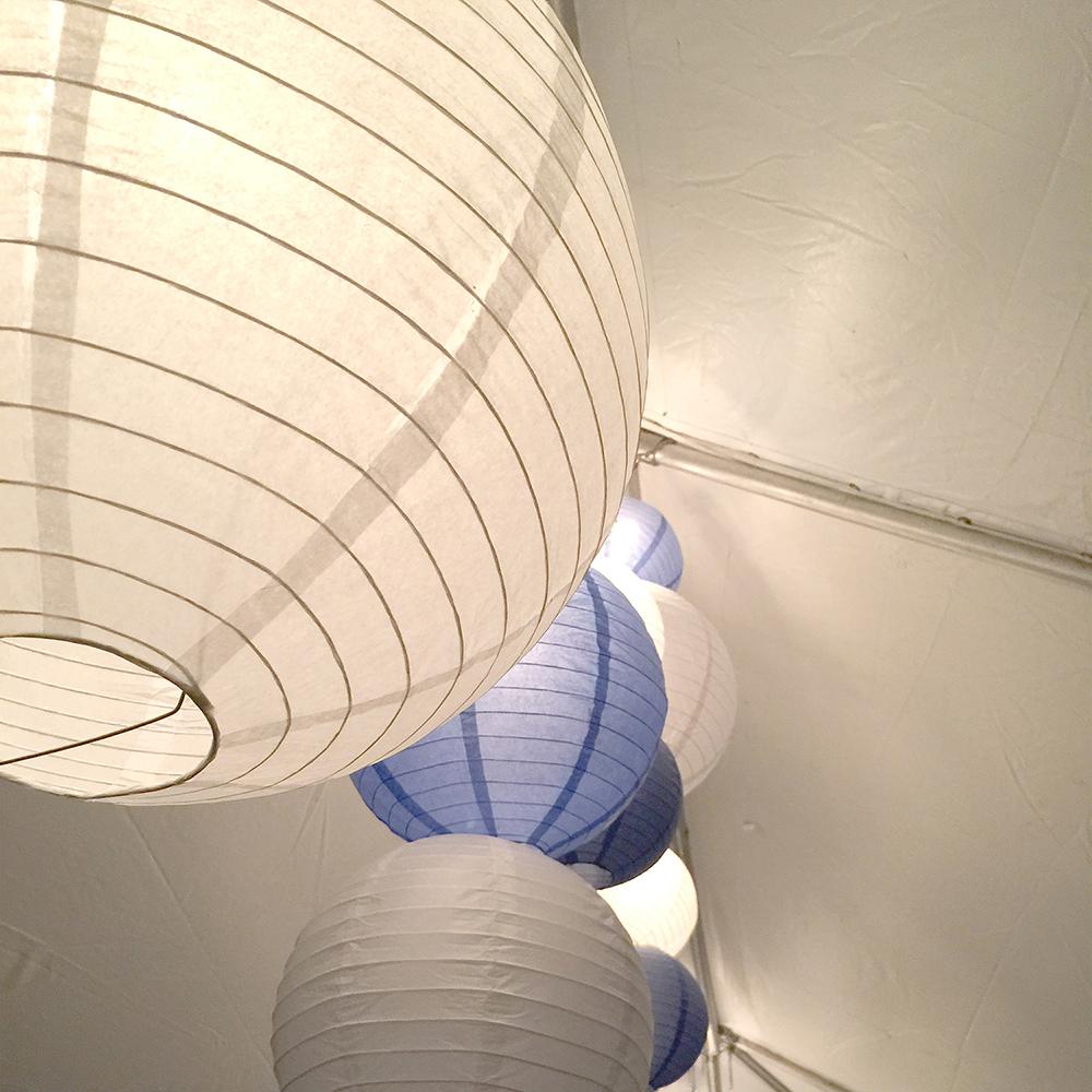 Lumabase Multi Size White Round Paper Lanterns 6 Count