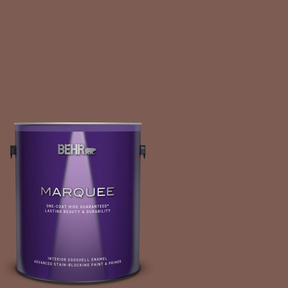 Behr Marquee 1 Gal N160 6 Spanish Chestnut One Coat Hide Eggshell Enamel Interior Paint And Primer In One